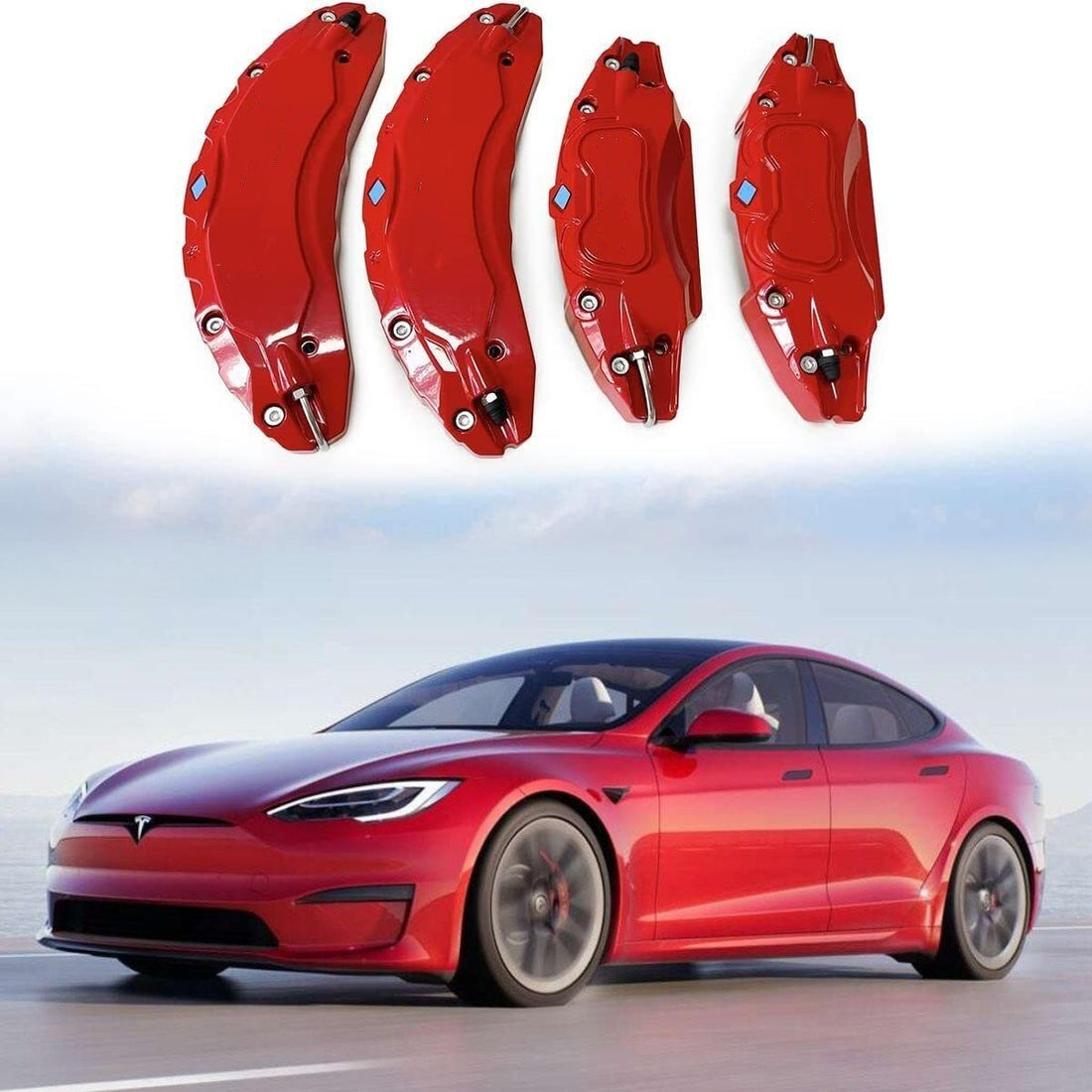Aluminum Brake Caliper Covers for Model S/X | 4 Colors | Stainless Steel Hardware | Performance Look: Complete EV Owner's Guide
