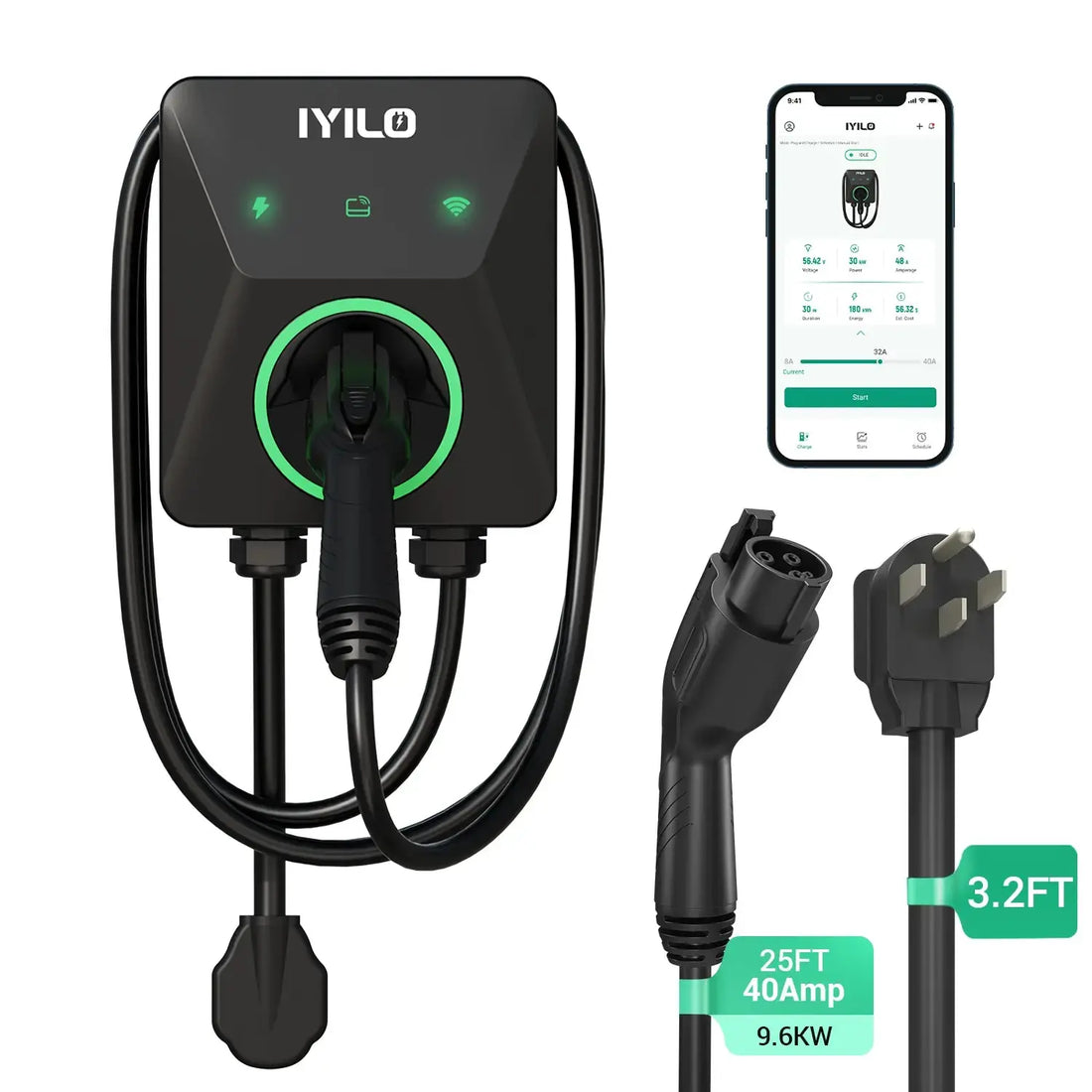 IYILO Level 2 EV Charger NEMA 14-50 J1772 Wall-mounted Plug In - 40A: Complete EV Owner's Guide