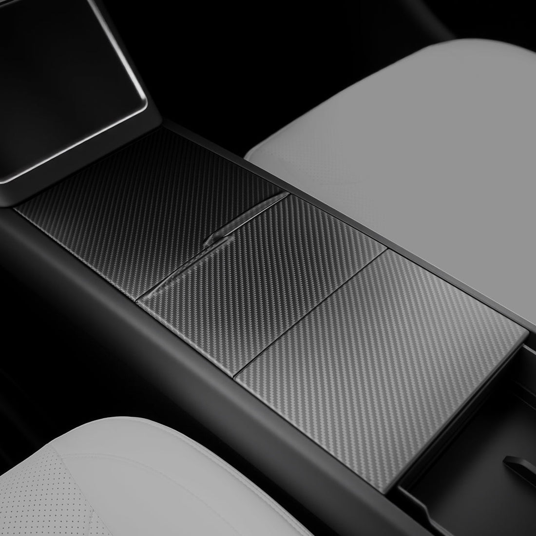 Dry Carbon Fiber Center Console Cover For Model Y Juniper / Model 3 Highland / Model YL: Complete EV Owner's Guide