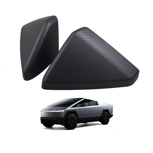 ABS Mirror Covers for Cybertruck | Carbon Fiber Pattern | 2 Finishes | TESERY: Complete EV Owner's Guide