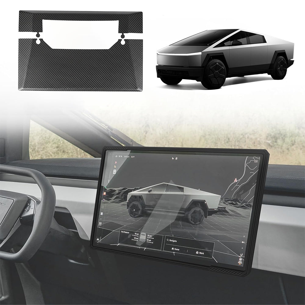 Cybertruck Display Back Overlay | Real Dry Carbon Fiber Center Screen Cover: Complete EV Owner's Guide