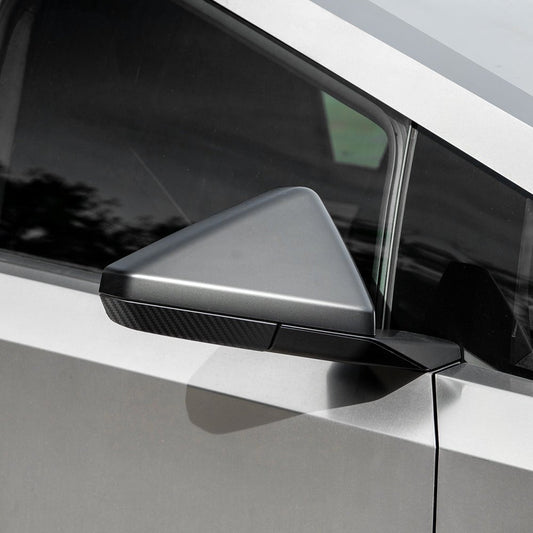 Cybertruck Side Mirror Cover | Real Dry Carbon Fiber Trim | TESERY: Complete EV Owner's Guide