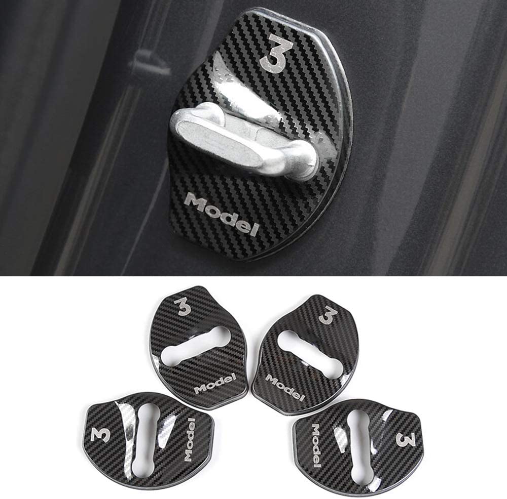 Door Lock Buckle Cover [4 pcs] for Tesla Model 3 & Model Y: Complete EV Owner's Guide