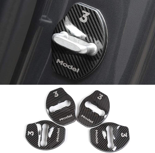 Door Lock Buckle Cover [4 pcs] for Tesla Model 3 & Model Y: Complete EV Owner's Guide