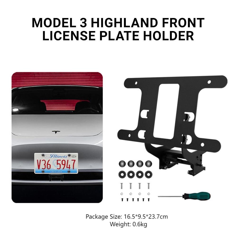 Model 3 Highland US Standard License Plate Holder | Aluminum Bracket: Complete EV Owner's Guide