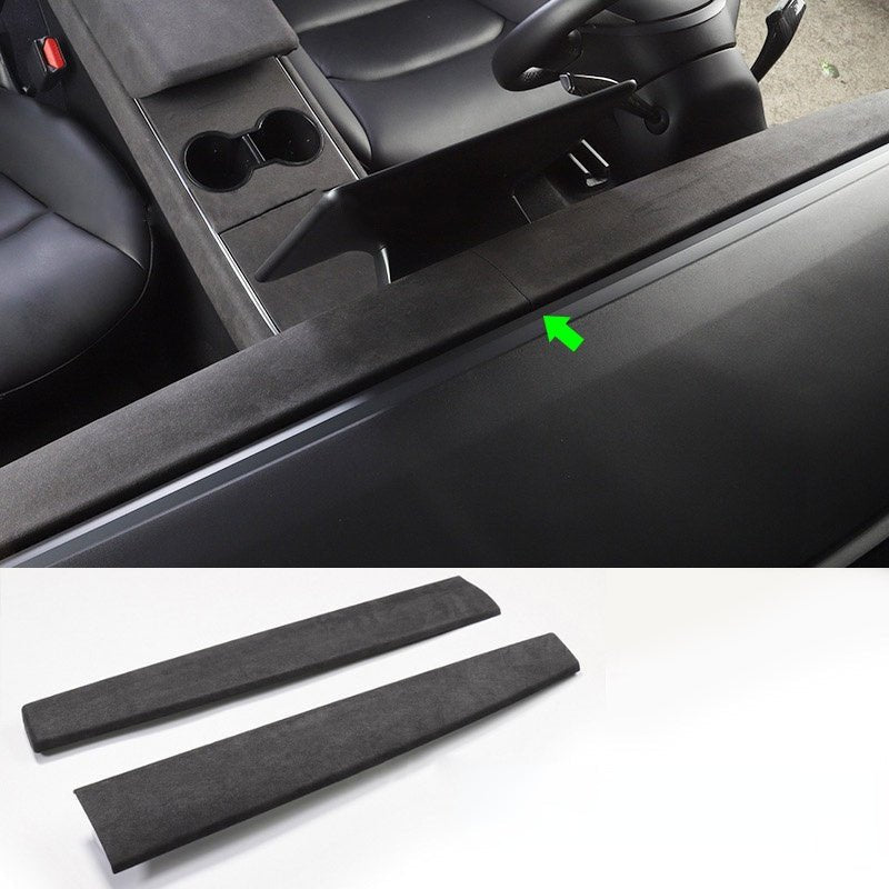 Alcantara Dashboard Cover for Model 3/Y | 2-Piece Set | 2 Colors | 3M Adhesive | 15-Min Install: Complete EV Owner's Guide