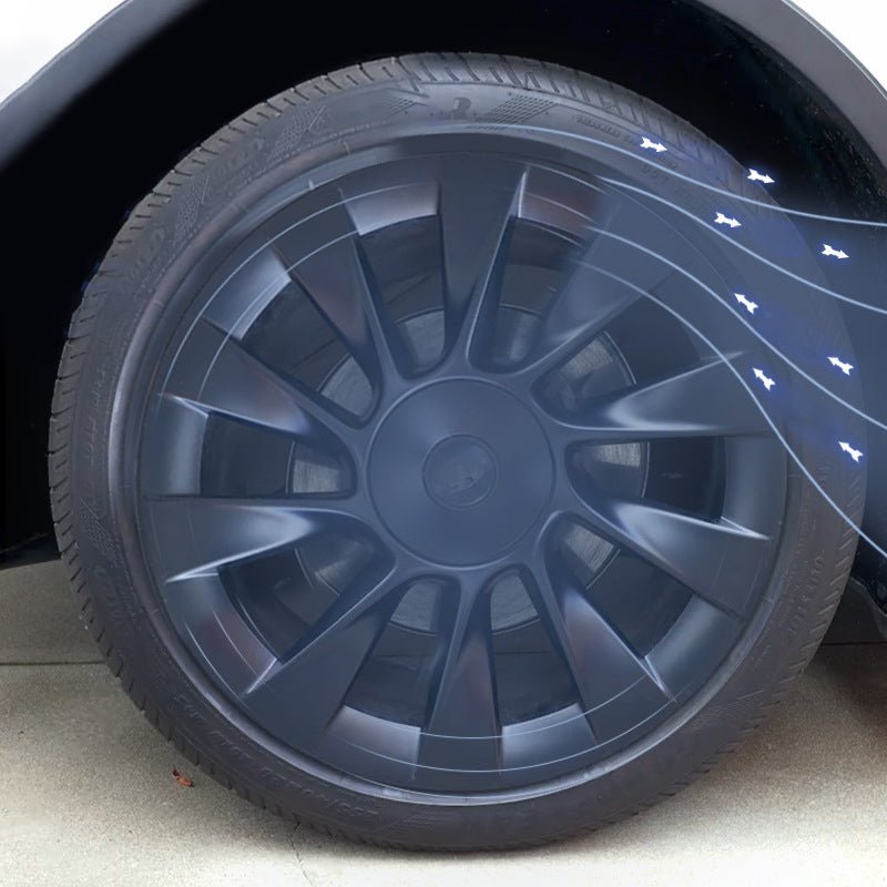 Split Hub Center Cap Covers for Model Y 20"/21" | 4-Piece Set | 5 Colors | Curb Rash Protection