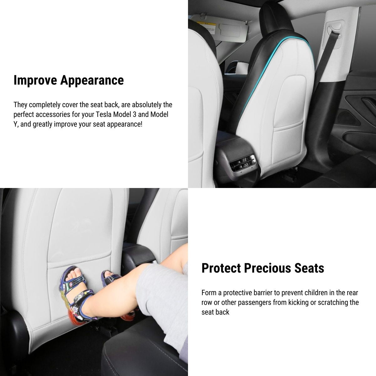 Seat Back Protector for Tesla Model 3 Highland & Model Y Juniper & YL (2pcs)