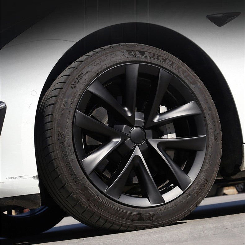 TESERY 18″ Wheel Caps S Plaid Style for Tesla Model 3 (4PCS)